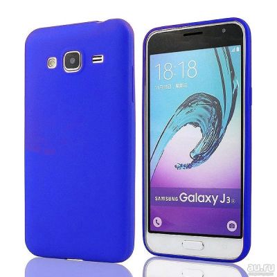 Лот: 13556898. Фото: 1. Чехол для Samsung J3 2016.(синий... Чехлы, бамперы