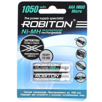 Лот: 14550929. Фото: 1. Аккумулятор Ni-MH AAA Robiton... Батарейки, аккумуляторы, элементы питания