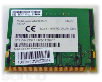 Лот: 3747935. Фото: 1. WiFi b/g mini-PCI модуль для ноутбука... Платы расширения, контроллеры, доп. порты