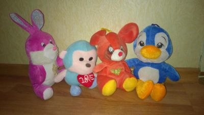 Лот: 4918526. Фото: 1. мягкие игрушки одним лотом. Мягкие