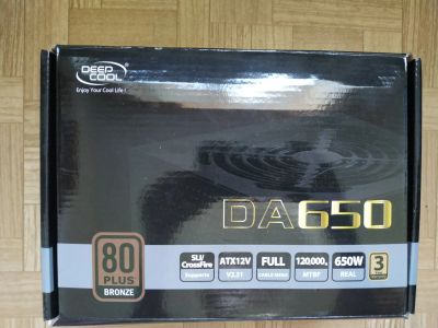 Лот: 15945130. Фото: 1. Блок питания Deepcool DA 650 W. Корпуса, блоки питания
