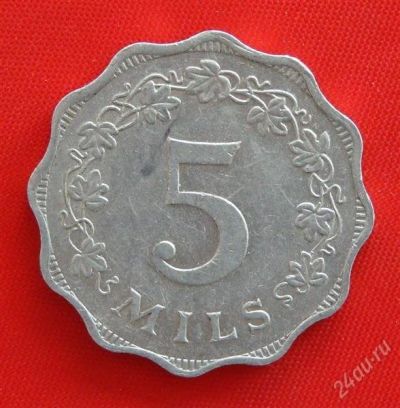 Лот: 1853981. Фото: 1. (№1782-2/LF) 5 милей 1972 (Мальта... Европа