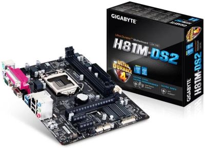 Лот: 4653931. Фото: 1. Мат.плата S1150 H81 Gigabyte GA-H81M-S2PV... Материнские платы