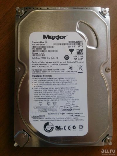 Лот: 9880299. Фото: 1. Жесткий диск HDD Maxtor 250 Gb... Жёсткие диски (HDD)
