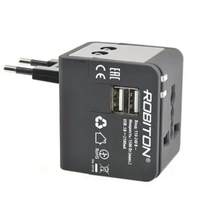 Лот: 21517796. Фото: 1. Переходник сетевой Robiton TravelEnergy... Удлинители, тройники, сетевые фильтры