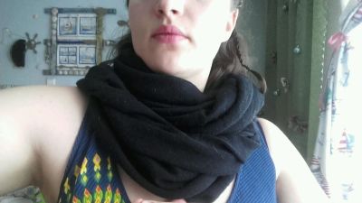 Лот: 10966295. Фото: 1. Снуд акрил черный. Шарфы, платки