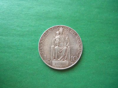 Лот: 19496924. Фото: 1. Ватикан 10 лир 1932 г., серебро... Европа