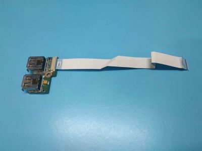 Лот: 16448705. Фото: 1. Б/У плата с разъемами USB на шлейфе... Печатные платы