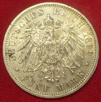 Лот: 11215213. Фото: 1. 5 марок 1899 года.Германия(Пруссия... Германия и Австрия