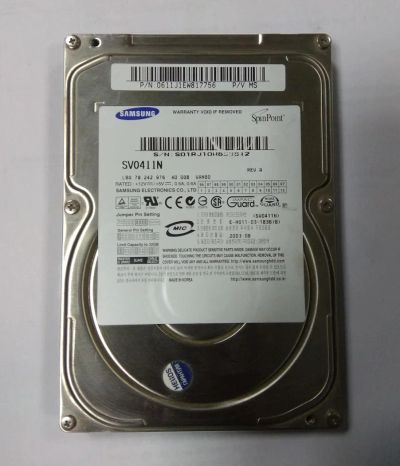 Лот: 11345320. Фото: 1. Жесткий диск Samsung SV0411N 40... Жёсткие диски