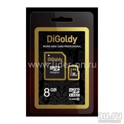 Лот: 10349009. Фото: 1. Карта памяти MicroSD 8GB DiGoldy... Карты памяти