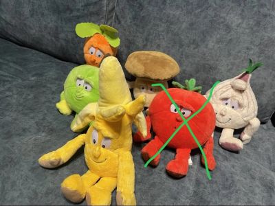 Лот: 20671883. Фото: 1. Мягкие игрушки фрукты и овощи. Мягкие