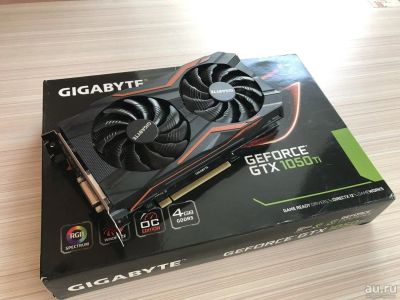 Лот: 13435314. Фото: 1. Gigabyte GTX 1050 ti g1 gaming. Видеокарты