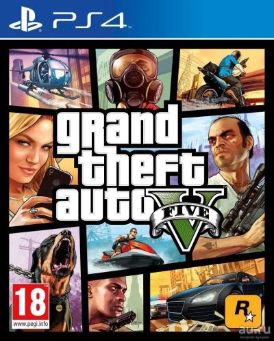 Лот: 10435188. Фото: 1. (Продажа)GTA 5 PS4. Игры для консолей