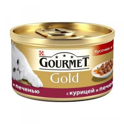 Лот: 15055907. Фото: 1. (Гурме) Gold Курица/Печень кусочки... Корма