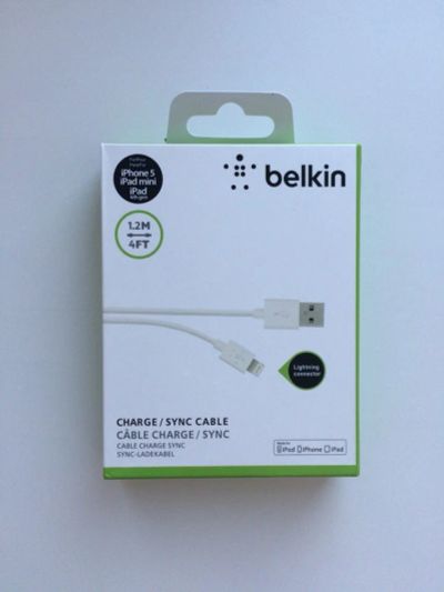 Лот: 5042961. Фото: 1. Кабель Belkin для iPhone iPad... Зарядные устройства, блоки питания, адаптеры сетевые для смартфонов