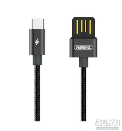 Лот: 14291492. Фото: 1. Кабель USB- Type-C Remax Silver... Дата-кабели, переходники