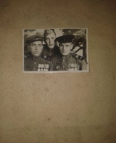 Лот: 19509777. Фото: 1. Фото трёх Друзей Фронтовиков Снятых... Фотографии