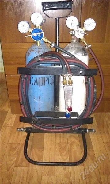 Лот: 2271760. Фото: 1. Сварочный пост 2 балона по 5 литров. Баллоны, газ в баллонах