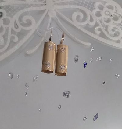 Лот: 14614096. Фото: 1. Серьги золото 585. Серьги, каффы