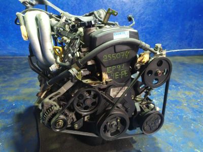 Лот: 16657040. Фото: 1. Двигатель Toyota Corsa EL51 4E-FE... Двигатель и элементы двигателя