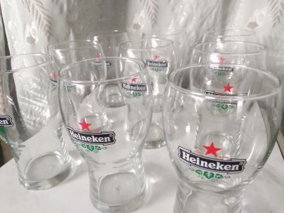 Лот: 20314446. Фото: 1. 9 пивных бокалов Heineken по 0... Кружки, стаканы, бокалы