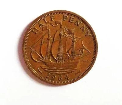 Лот: 25806947. Фото: 1. Великобритания 1/2 пенни 1964. Великобритания и острова