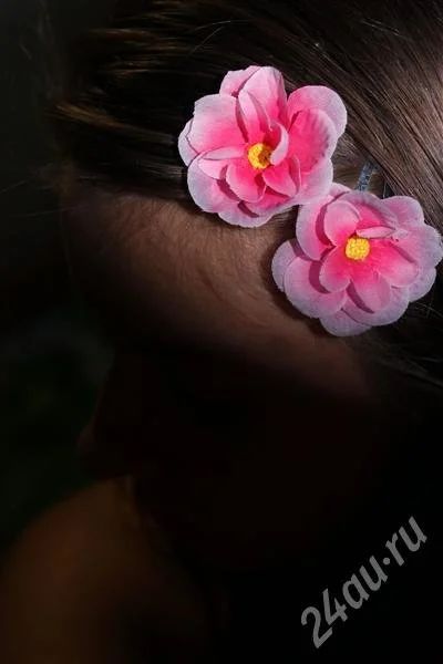 Лот: 461116. Фото: 1. цветочек на заколке! розовый. Другое (аксессуары)