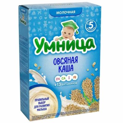 Лот: 11550581. Фото: 1. Каша Умница овсяная. Детское питание