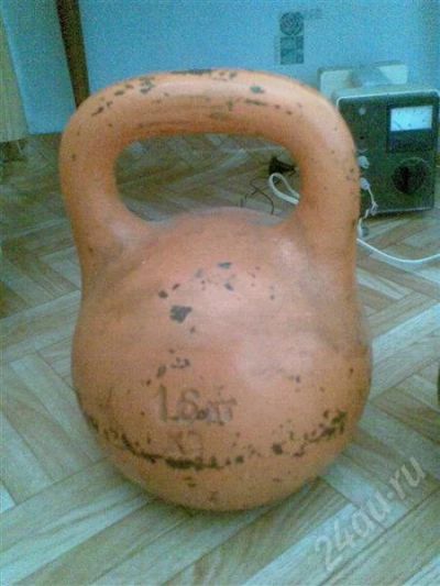 Лот: 309353. Фото: 1. Гиря 16 кг. Штанги, блины