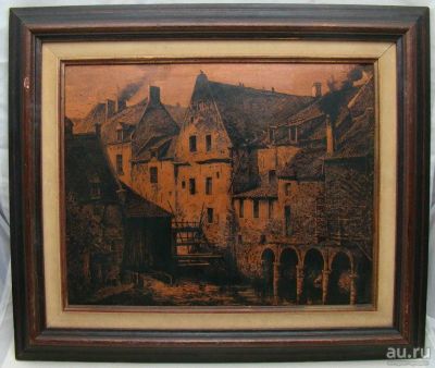 Лот: 17899389. Фото: 1. Винтажная гравюра медью Старый... Другое (антиквариат)