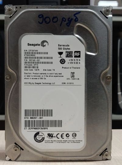 Лот: 19988137. Фото: 1. HDD 500 Gb/Seagete/3,5"/t-1200... Жёсткие диски