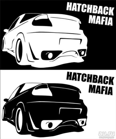 Лот: 9635849. Фото: 1. Наклейка Hatchback mafia 2. Наклейки автомобильные