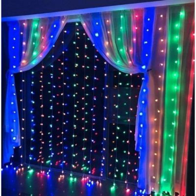 Лот: 16975255. Фото: 1. 🎄Гирлянда сетка занавес 200 х... Гирлянды, шарики, новогодние аксессуары