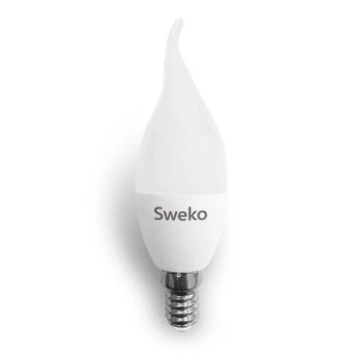 Лот: 14570727. Фото: 1. Лампа светодиодная Sweko 42LED-C35-7W-230-3000K-Е14... Лампочки