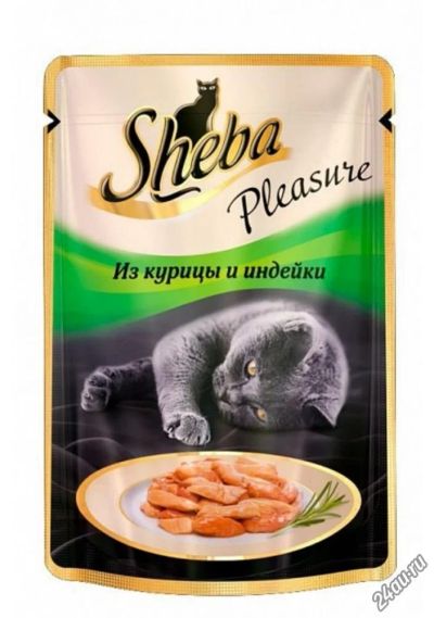 Лот: 5964343. Фото: 1. Sheba Pleasure из курицы и индейки... Корма