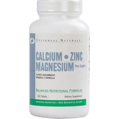 Лот: 9889003. Фото: 1. Calcium Zinc Magnesium 100 таб... Спортивное питание, витамины