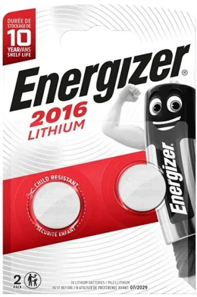 Лот: 19602901. Фото: 1. Батарейка Energizer CR2016 2шт... Батарейки, аккумуляторы, элементы питания