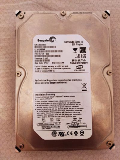 Лот: 24868427. Фото: 1. Жесткий диск Seagate 200 Гб. Жёсткие диски (HDD)