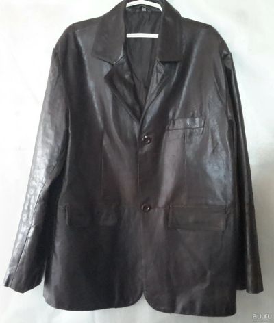 Лот: 13657712. Фото: 1. Кожаная куртка- пиджак. Верхняя одежда