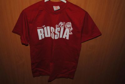 Лот: 6773296. Фото: 1. Футболка с логотипом Россия (новая... Футболки, поло