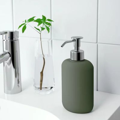 Лот: 18665553. Фото: 1. Дозатор для жидкого мыла - серо-зеленый. Аксессуары для ванной