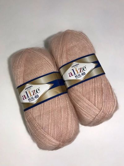 Лот: 16716281. Фото: 1. Пряжа ALIZE Angora Real 40 , 40... Ткани, нитки, пряжа