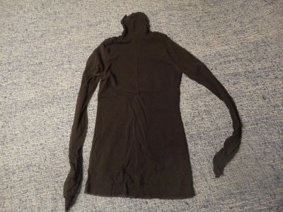 Лот: 6428039. Фото: 1. Водолазка-сеточка Benetton S коричневая. Футболки, топы и майки