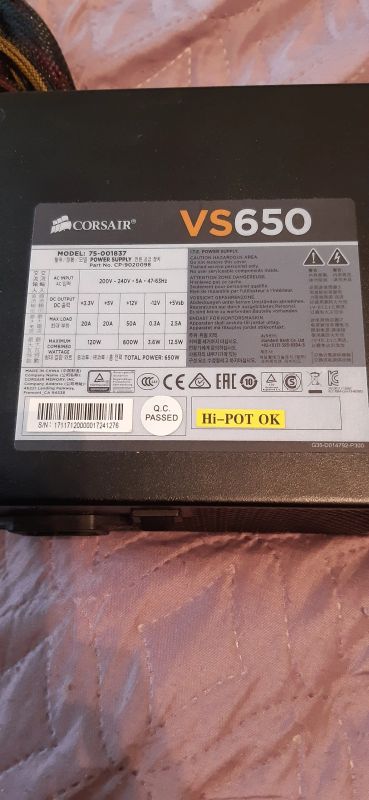 Лот: 18088605. Фото: 1. Блок питания Corsair ( идеальное... Корпуса, блоки питания