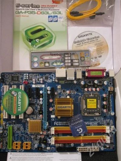 Лот: 283065. Фото: 1. Gigabyte GA-P35-DS3L RTL S775... Материнские платы