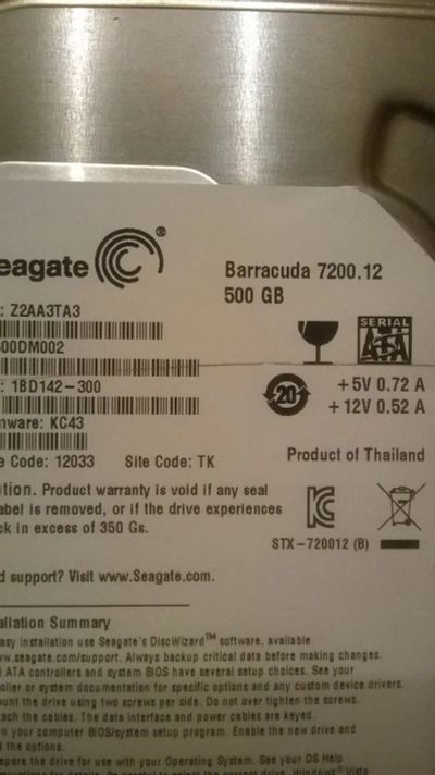 Лот: 6047580. Фото: 1. Жесткий диск Seagate Barracuda... Жёсткие диски (HDD)