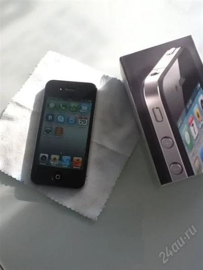 Лот: 2052099. Фото: 1. Iphone 4 16gb BLACK(полный комплект... Смартфоны