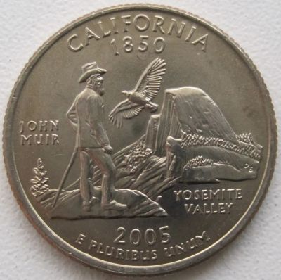 Лот: 6730473. Фото: 1. США 25 центов 2005. Калифорния... Америка