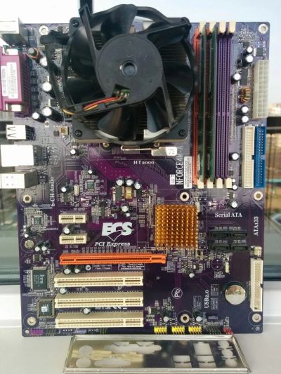 Лот: 8269686. Фото: 1. Материнская плата Elitegroup Nforce4M-A... Материнские платы